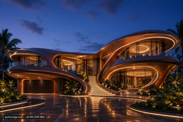 Modern Futuristic Mansion Indu by Graha Svarga
