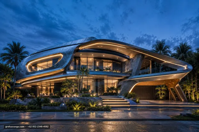 Futuristic Luxury Villa Rasa by Graha Svarga
